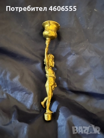 Стара метална фигура част от свещник?