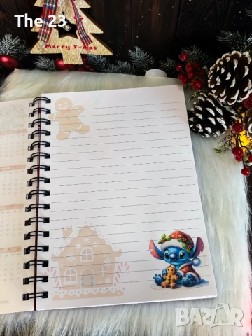 Kоледен тефтер Стич, ръчна изработка, снимка 5 - Други - 52708659