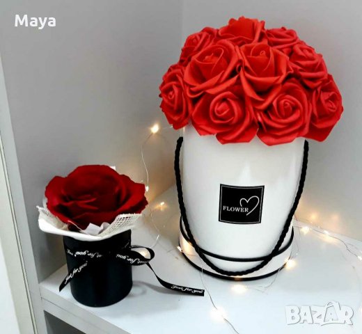 Луксозна кутия с рози , снимка 1 - Романтични подаръци - 33275292