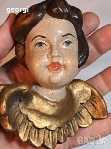 винтидж дървени статуетки на ангели херувими 29/3, снимка 5 - Статуетки - 52294201