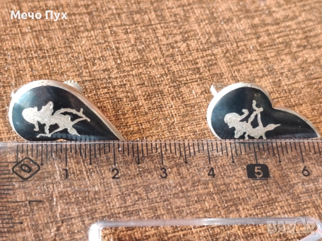 Сребърни обеци (168), снимка 5 - Обеци - 51999007