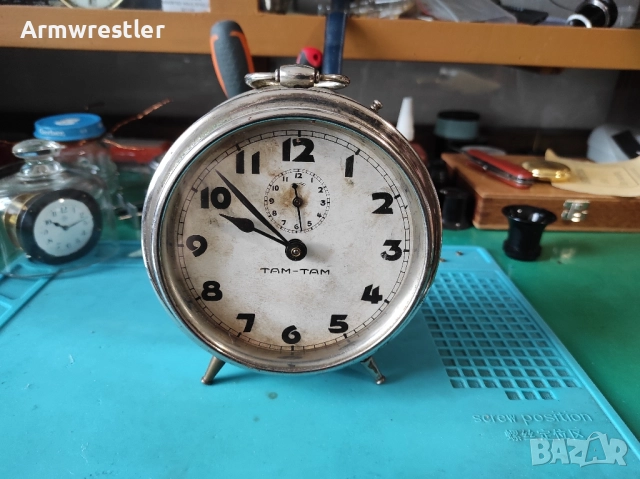 Голям Немски Механичен Часовник Будилник , снимка 1