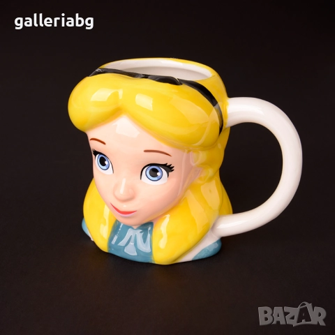3D керамична чаша принцеса Алиса в Страната на чудесата (Alice in Wonderland) – 200 мл, снимка 2 - Чаши - 52679798
