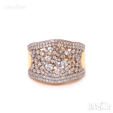 Златен дамски пръстен 4,44гр. 14кр. проба:585 размер:56 модел:4833-1, снимка 1