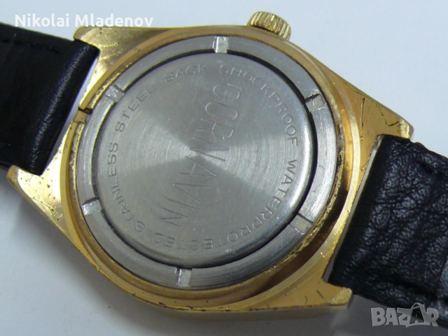 Съветски CORNAVIN/РАКЕТА Позлатен Мъжки ръчен часовник, работещ. Ден/Дата, снимка 15 - Мъжки - 51947231