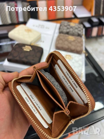  Coach дамско портмоне в кутия, снимка 2 - Портфейли, портмонета - 51299902