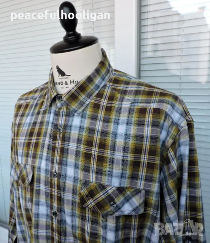 Schoffel - мъжка карирана риза за туризъм с дълъг ръкав размер XXL, снимка 4 - Ризи - 49781491