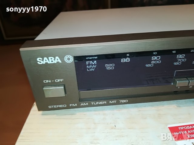 saba mt 780 tuner 20v-germany 0906221150, снимка 2 - Ресийвъри, усилватели, смесителни пултове - 37029659
