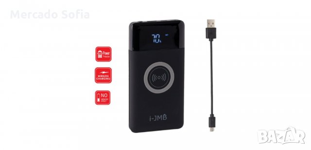Power Bank 10000mAh, USB порт за безжично зареждане , снимка 1 - Външни батерии - 34633276
