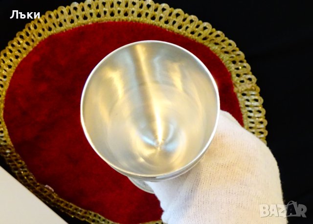 Бокал от калай с идилични картини от селския живот. , снимка 2 - Антикварни и старинни предмети - 44117093