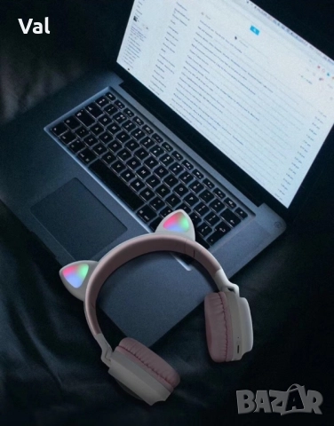 Безжични Bluetooth слушалки с котешки уши за деца- BT-023C-EP9, снимка 2 - Bluetooth слушалки - 52429899