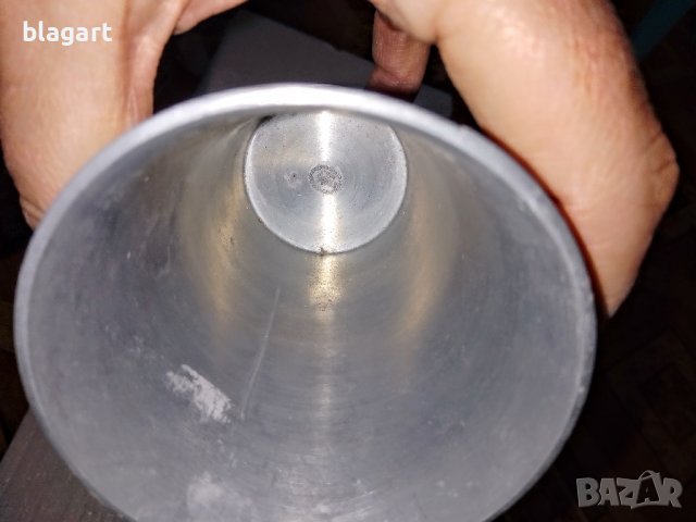 Релефна Чаша,бокал -калаено-сребърна сплав, снимка 5 - Други ценни предмети - 39284673