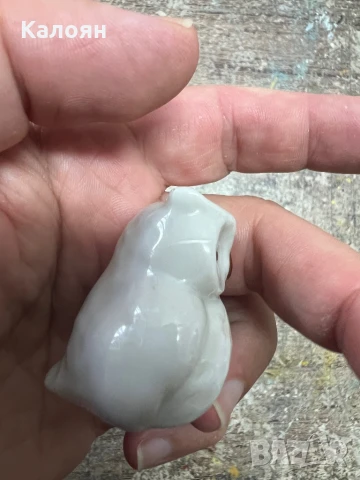 Бухалче фигурка порцеланова , снимка 4 - Фигурки - 51170326