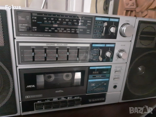 Стар колекционерски радио касетофон - Sanyo C 30 - Уникален, снимка 2 - Антикварни и старинни предмети - 53266881