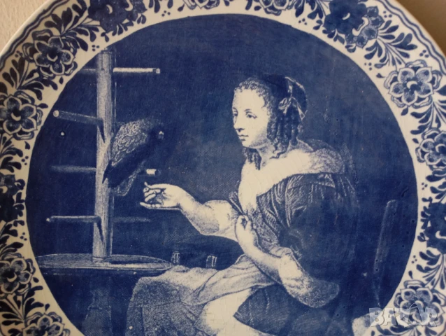 Декоративна чиния за стена блу делф, снимка 2 - Други ценни предмети - 50836341