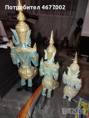  Масивни азиатски статуетки, снимка 6 - Антикварни и старинни предмети - 52841731