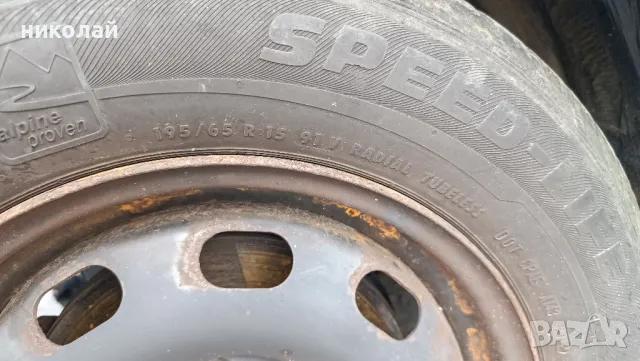 Железни джанти 5х100 с гуми за фоксваген, снимка 6 - Гуми и джанти - 47704051