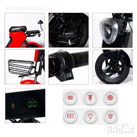 Електрическата тротинетка-скутер с кош, снимка 10 - Велосипеди - 52206043