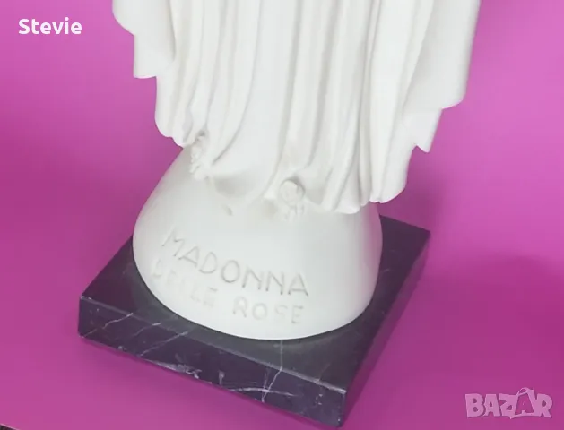 Голяма статуетка от алабастър - Мадоната с розите, снимка 6 - Декорация за дома - 48349812