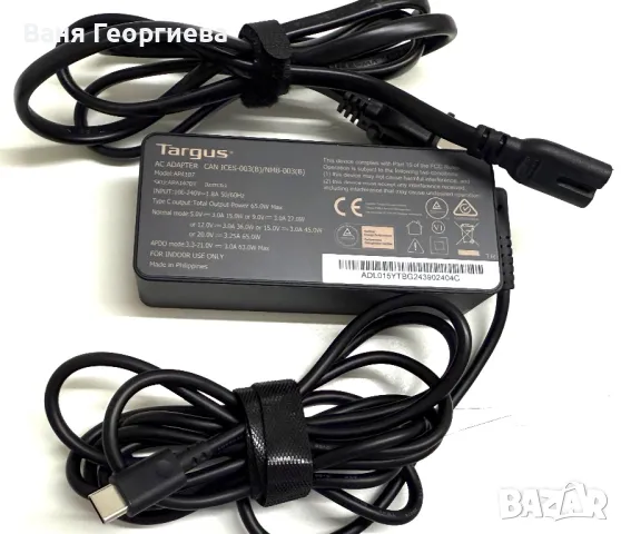 Оригинално Зарядно за Лаптоп Targus APA107, снимка 3 - Захранвания и кутии - 50322059