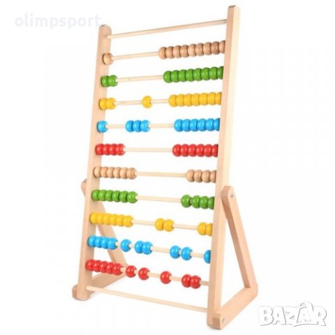 Сметало голямо, 87х51х28 см, Дървено. Разполага със 100 големи цветни топчета с размери 2.5 х Ф3.8 с