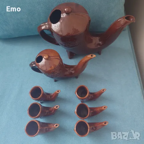 Керамичен сет ритони-чаши+две гарафи, снимка 5 - Други стоки за дома - 48826613