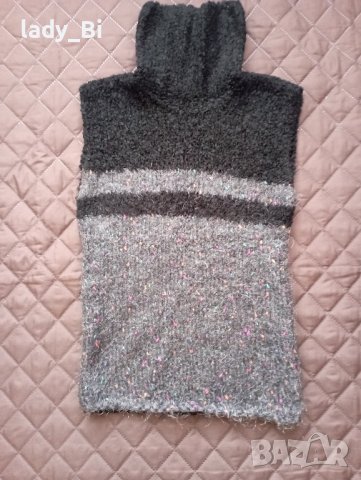 💜Поло без ръкави С размер ръчно плетиво 🌺, снимка 2 - Блузи с дълъг ръкав и пуловери - 43800344