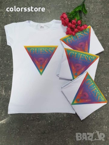 Бяла тениска  Guess-VL203W