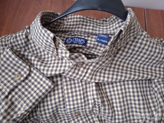 Chaps - 100% оригинална мъжка XL - XXL риза  с дълъг ръкав, снимка 3 - Ризи - 43438399