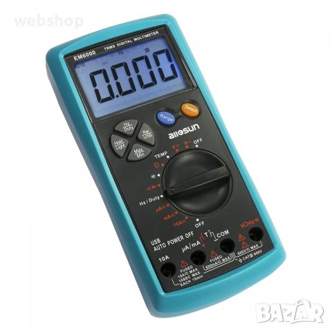 Дигитален Мултиметър ALLО​SUN , Мултицет с интерфейс EM6000 VAC/VDC | AAC/ADC | OHM | F| °C | Hz, снимка 2 - Други инструменти - 38677839