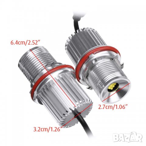 2 x 45w БМВ Ангелски очи bmw angel eyes LED BMW E39 E53 E60 E61, снимка 7 - Части - 27278205