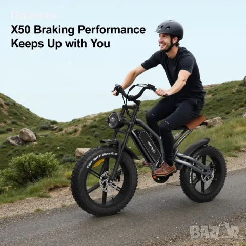Ново!! Електрически велосипед Jansno X50 750W 48V/17Ah!! 45 км.ч., снимка 2 - Велосипеди - 50409492