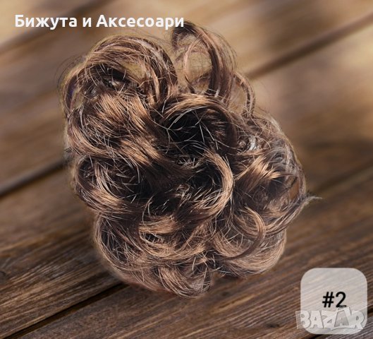 Небрежен кок с ластик от изкуствена коса , снимка 3 - Аксесоари за коса - 40583124