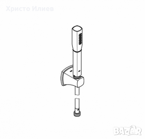 GROHE Grandera Stick  Луксозен Ръчен Душ Слушалка Стенен Държач Шлаух , снимка 5 - Други стоки за дома - 36451065