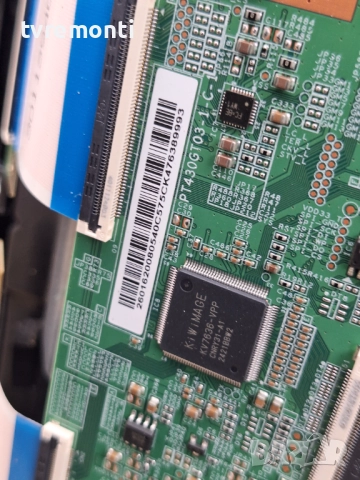 T-Con Board PT430GT03-1-C-1 за 43-инчов телевизор JVC Модел  LT-43VA3300, с дисплей VES430UNFH-L3-Z0, снимка 3 - Части и Платки - 52575490