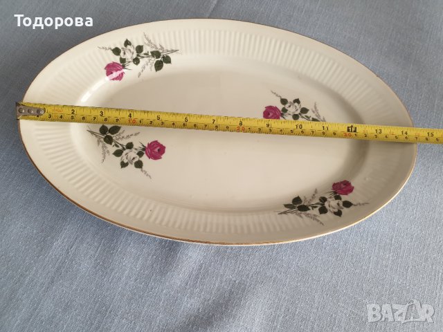 Голямо порцеланово плато- Китка -Нови пазар, снимка 4 - Чинии - 36612834