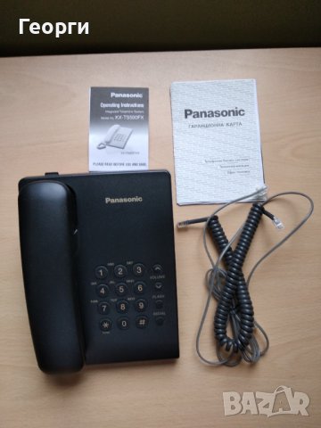 Стационарен телефон Panasonic KX-TS500FX, черен, снимка 2 - Стационарни телефони и факсове - 43285943
