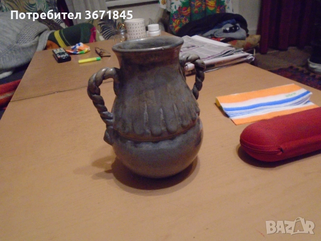 керамичен съд, ваза, подписана, датирана 1955 