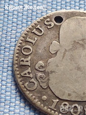 Сребърна монета 2 реала 1808г. Карлос четвърти Севиля Испания 26754, снимка 3 - Нумизматика и бонистика - 42983906