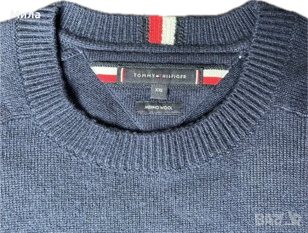 Tommy Hilfiger - Мъжки пуловер ( Мериносова Вълна 100%  ) / XXL, снимка 2 - Пуловери - 52631334
