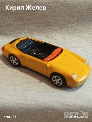 Метална количка спортен модел Porsche Carrera за КОЛЕКЦИЯ ДЕКОРАЦИЯ 26942