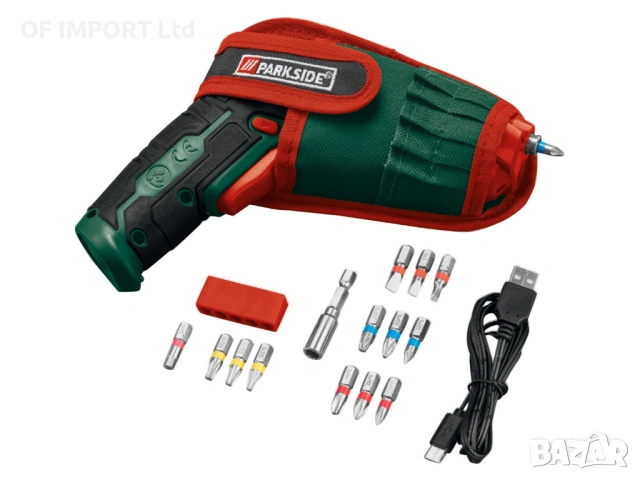 Акумулаторен винтоверт със сменяеми накрайници PARKSIDE 4V Li-Ion, снимка 11 - Винтоверти - 53188548