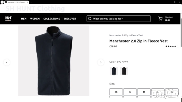 HELLY HANSEN 72095 Manchester 2.0 Zip In Fleece Polar Vest размер M / L поларен работен елек W4-436, снимка 2 - Други - 52092338