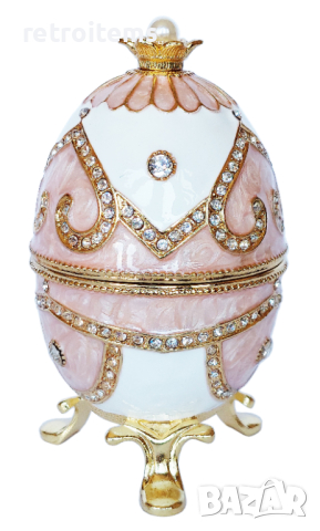 Фаберже стил, кутийки-яйца за бижута в луксозна подаръчна кутия., снимка 3 - Декорация за дома - 42538910