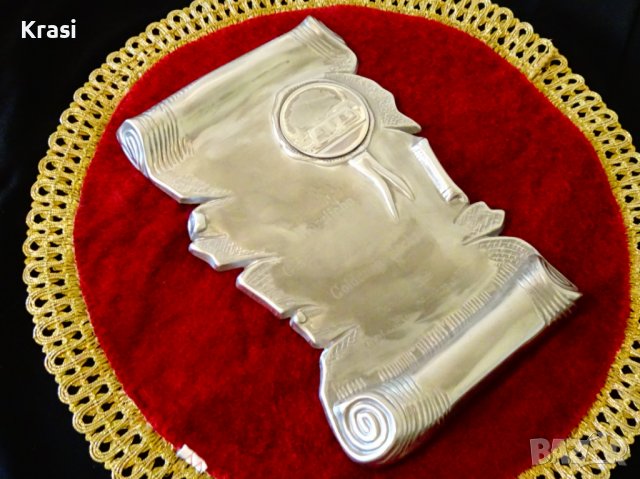 Немски плакет,пано от чист калай 620 гр., снимка 2 - Пана - 38394597