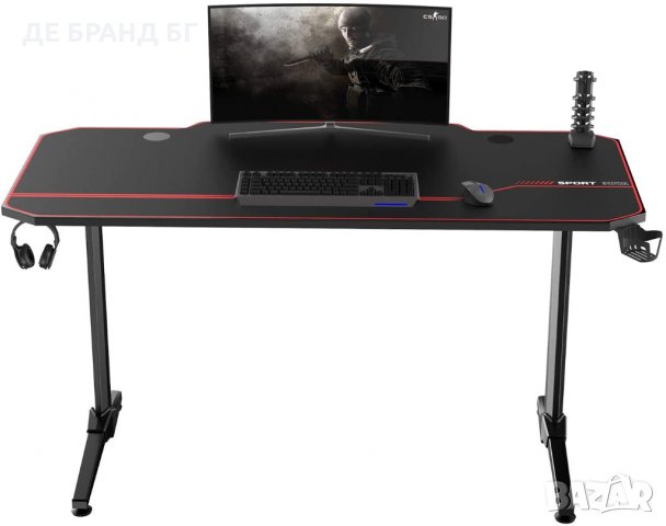 Геймърско бюро с аксесоари ST-EAGLE-1400 BK, снимка 4 - Бюра - 35147527