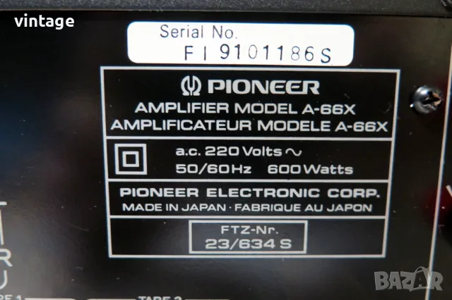 Pioneer A-66X, снимка 7 - Ресийвъри, усилватели, смесителни пултове - 48453520