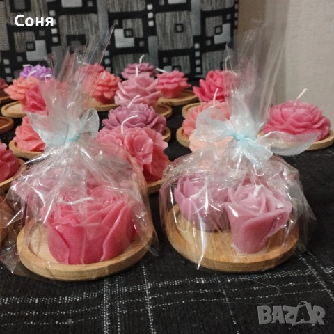 Восъчни свещи - цветя и рози , снимка 6 - Подаръци за жени - 53135924
