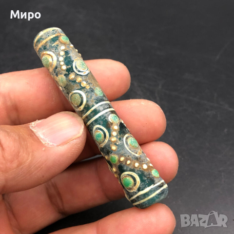 РИСУВАНО СТЪКЛО СТАРА МЪНИСТА ТАЛИСМАН ПРОТИВ УРОКИ АМУЛЕТ, снимка 2 - Антикварни и старинни предмети - 44931947