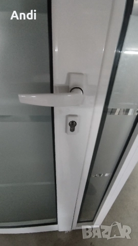 Алуминиевa вратa с касa, бяла със стъкла - лява  132/210см, снимка 6 - Дограми - 52829663